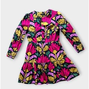 J. Crew Factory Floral Dress - Pink, Yellow, Green
